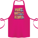 RV Live What You Love Motorhome Caravan Cotton Apron 100% Organic Pink