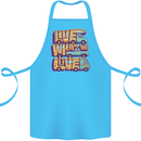 RV Live What You Love Motorhome Caravan Cotton Apron 100% Organic Turquoise