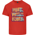 RV Live What You Love Motorhome Caravan Kids T-Shirt Childrens Red