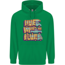 RV Live What You Love Motorhome Caravan Mens 80% Cotton Hoodie Irish Green
