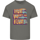 RV Live What You Love Motorhome Caravan Mens Cotton T-Shirt Tee Top Charcoal