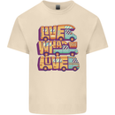 RV Live What You Love Motorhome Caravan Mens Cotton T-Shirt Tee Top Natural