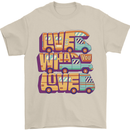 RV Live What You Love Motorhome Caravan Mens T-Shirt 100% Cotton Sand