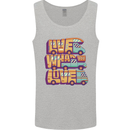 RV Live What You Love Motorhome Caravan Mens Vest Tank Top Sports Grey