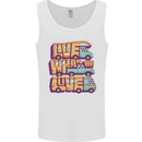RV Live What You Love Motorhome Caravan Mens Vest Tank Top White