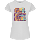 RV Live What You Love Motorhome Caravan Womens Petite Cut T-Shirt White