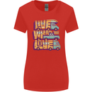 RV Live What You Love Motorhome Caravan Womens Wider Cut T-Shirt Red