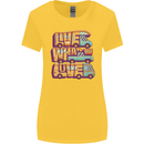 RV Live What You Love Motorhome Caravan Womens Wider Cut T-Shirt Yellow