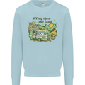 RVing Thru the Land RV Motorhome Camping Kids Sweatshirt Jumper Light Blue