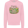 RVing Thru the Land RV Motorhome Camping Kids Sweatshirt Jumper Light Pink