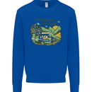 RVing Thru the Land RV Motorhome Camping Kids Sweatshirt Jumper Royal Blue