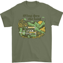 RVing Thru the Land RV Motorhome Camping Mens T-Shirt 100% Cotton Military Green