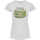 RVing Thru the Land RV Motorhome Camping Womens Petite Cut T-Shirt White