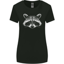 Raccoon Face Womens Wider Cut T-Shirt Black