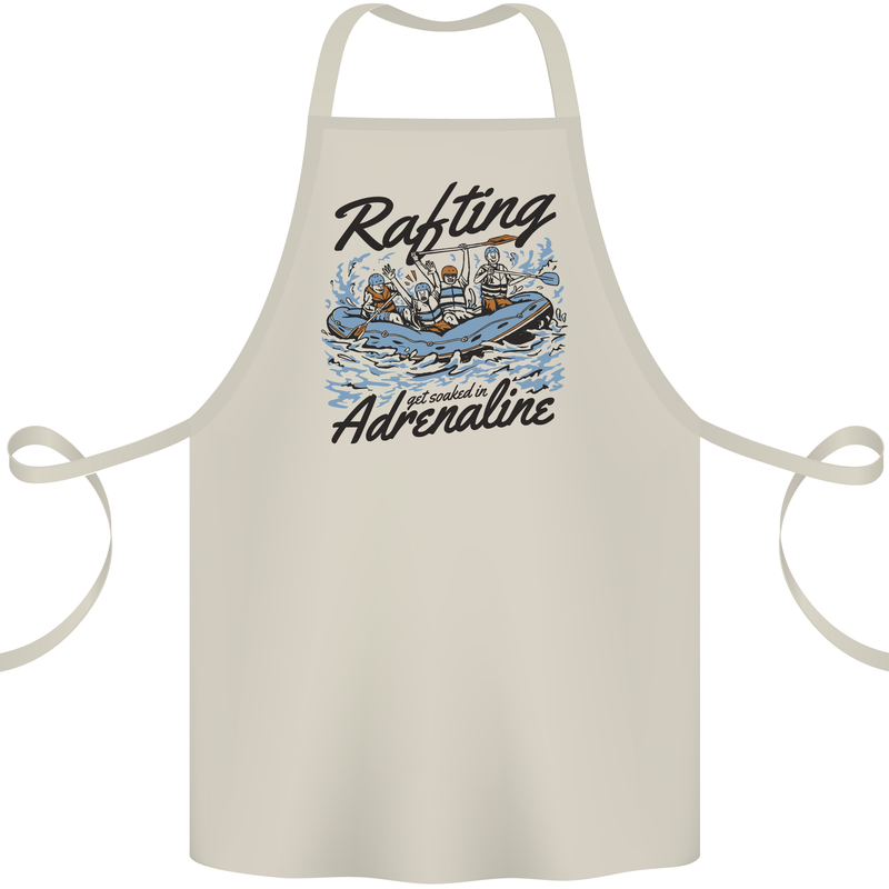 Rafting Get Soaked in Adrenaline White Water Cotton Apron 100% Organic Natural