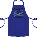 Rafting Get Soaked in Adrenaline White Water Cotton Apron 100% Organic Royal Blue