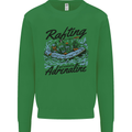 Rafting Get Soaked in Adrenaline White Water Kids Sweatshirt Jumper Irish Green