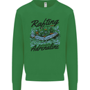 Rafting Get Soaked in Adrenaline White Water Kids Sweatshirt Jumper Irish Green