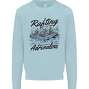 Rafting Get Soaked in Adrenaline White Water Kids Sweatshirt Jumper Light Blue