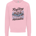 Rafting Get Soaked in Adrenaline White Water Kids Sweatshirt Jumper Light Pink