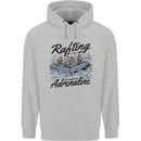 Rafting Get Soaked in Adrenaline White Water Mens 80% Cotton Hoodie Sports Grey