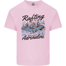 Rafting Get Soaked in Adrenaline White Water Mens Cotton T-Shirt Tee Top Light Pink