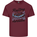 Rafting Get Soaked in Adrenaline White Water Mens Cotton T-Shirt Tee Top Maroon