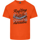 Rafting Get Soaked in Adrenaline White Water Mens Cotton T-Shirt Tee Top Orange