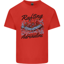 Rafting Get Soaked in Adrenaline White Water Mens Cotton T-Shirt Tee Top Red