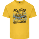 Rafting Get Soaked in Adrenaline White Water Mens Cotton T-Shirt Tee Top Yellow