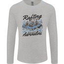 Rafting Get Soaked in Adrenaline White Water Mens Long Sleeve T-Shirt Sports Grey