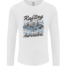 Rafting Get Soaked in Adrenaline White Water Mens Long Sleeve T-Shirt White