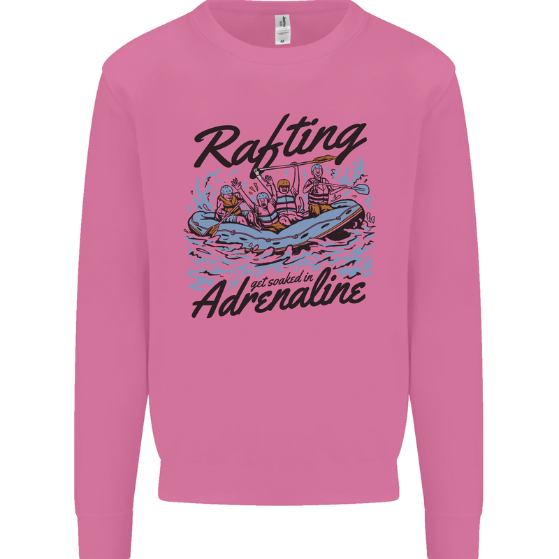 Rafting Get Soaked in Adrenaline White Water Mens Sweatshirt Jumper Azalea