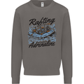 Rafting Get Soaked in Adrenaline White Water Mens Sweatshirt Jumper Charcoal