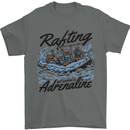 Rafting Get Soaked in Adrenaline White Water Mens T-Shirt 100% Cotton Charcoal