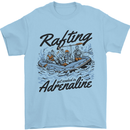 Rafting Get Soaked in Adrenaline White Water Mens T-Shirt 100% Cotton Light Blue