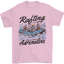 Rafting Get Soaked in Adrenaline White Water Mens T-Shirt 100% Cotton Light Pink