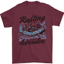 Rafting Get Soaked in Adrenaline White Water Mens T-Shirt 100% Cotton Maroon