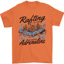 Rafting Get Soaked in Adrenaline White Water Mens T-Shirt 100% Cotton Orange