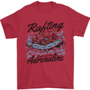 Rafting Get Soaked in Adrenaline White Water Mens T-Shirt 100% Cotton Red