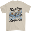Rafting Get Soaked in Adrenaline White Water Mens T-Shirt 100% Cotton Sand