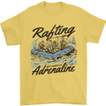 Rafting Get Soaked in Adrenaline White Water Mens T-Shirt 100% Cotton Yellow