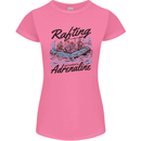Rafting Get Soaked in Adrenaline White Water Womens Petite Cut T-Shirt Azalea