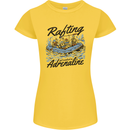 Rafting Get Soaked in Adrenaline White Water Womens Petite Cut T-Shirt Yellow