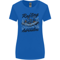 Rafting Get Soaked in Adrenaline White Water Womens Wider Cut T-Shirt Royal Blue