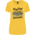 Rafting Get Soaked in Adrenaline White Water Womens Wider Cut T-Shirt Yellow