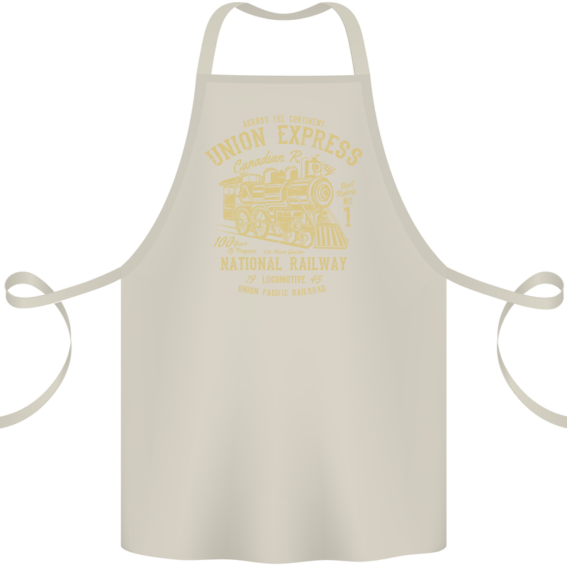 Railway Train Trainspotter Trianspotting Cotton Apron 100% Organic Natural