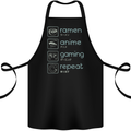 Ramen Anime Gaming Repeat Gamer Cotton Apron 100% Organic Black