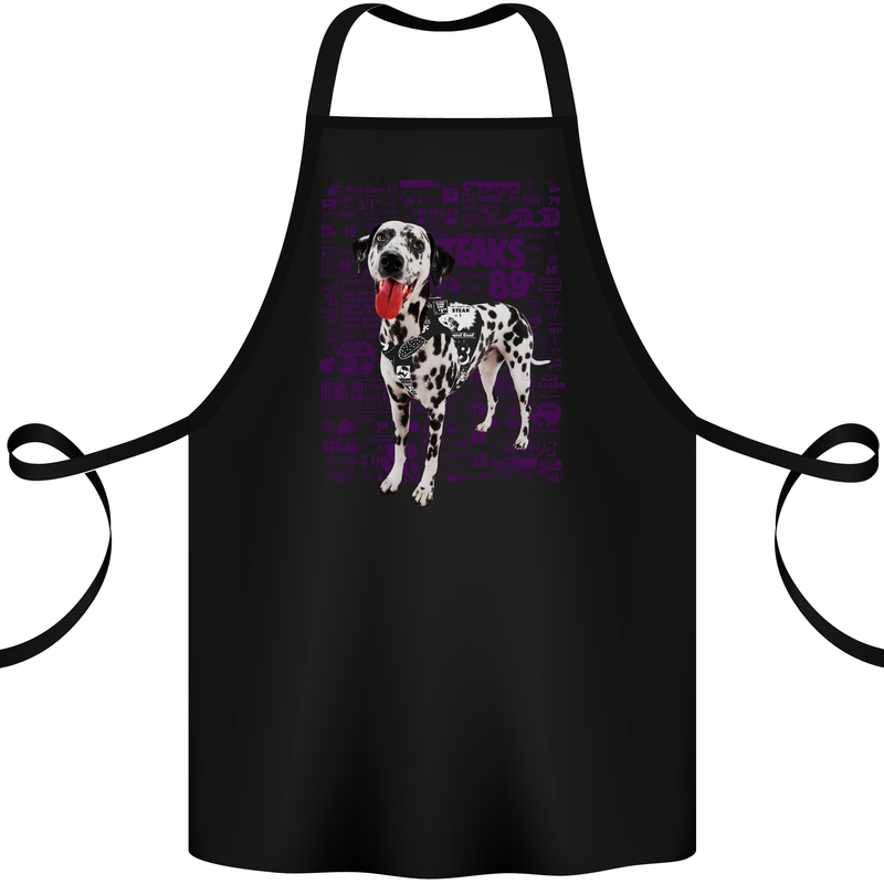 Random Dalmatian Design Dog Cotton Apron 100% Organic Black