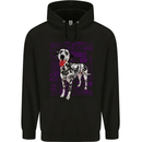 Random Dalmatian Design Dog Mens 80% Cotton Hoodie Black